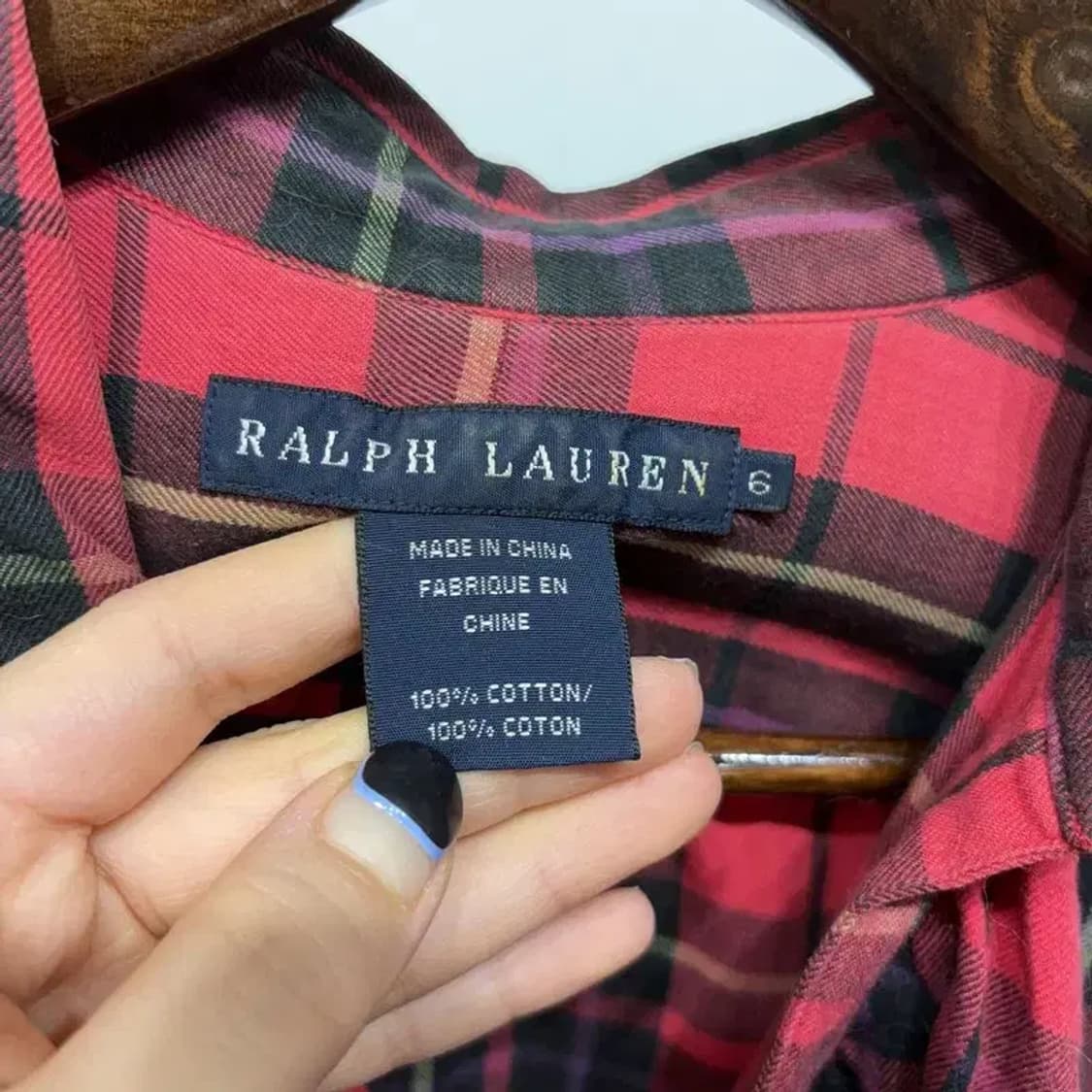 (95) 랄프로렌 여성 캐주얼 체크 프릴 셔츠 남방 상품이미지2