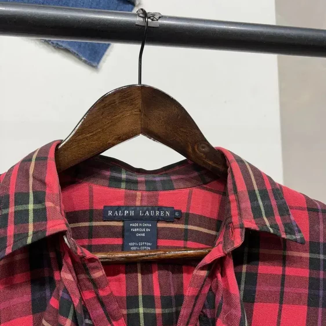 (95) 랄프로렌 여성 캐주얼 체크 프릴 셔츠 남방 상품이미지3