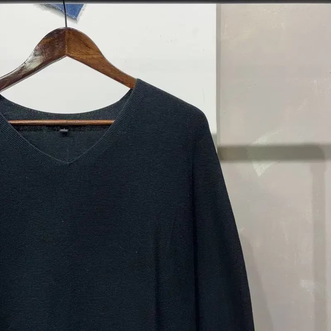 (95) 유니클로 여성 캐주얼 브이넥 돌먼 니트 원피스 상품이미지2