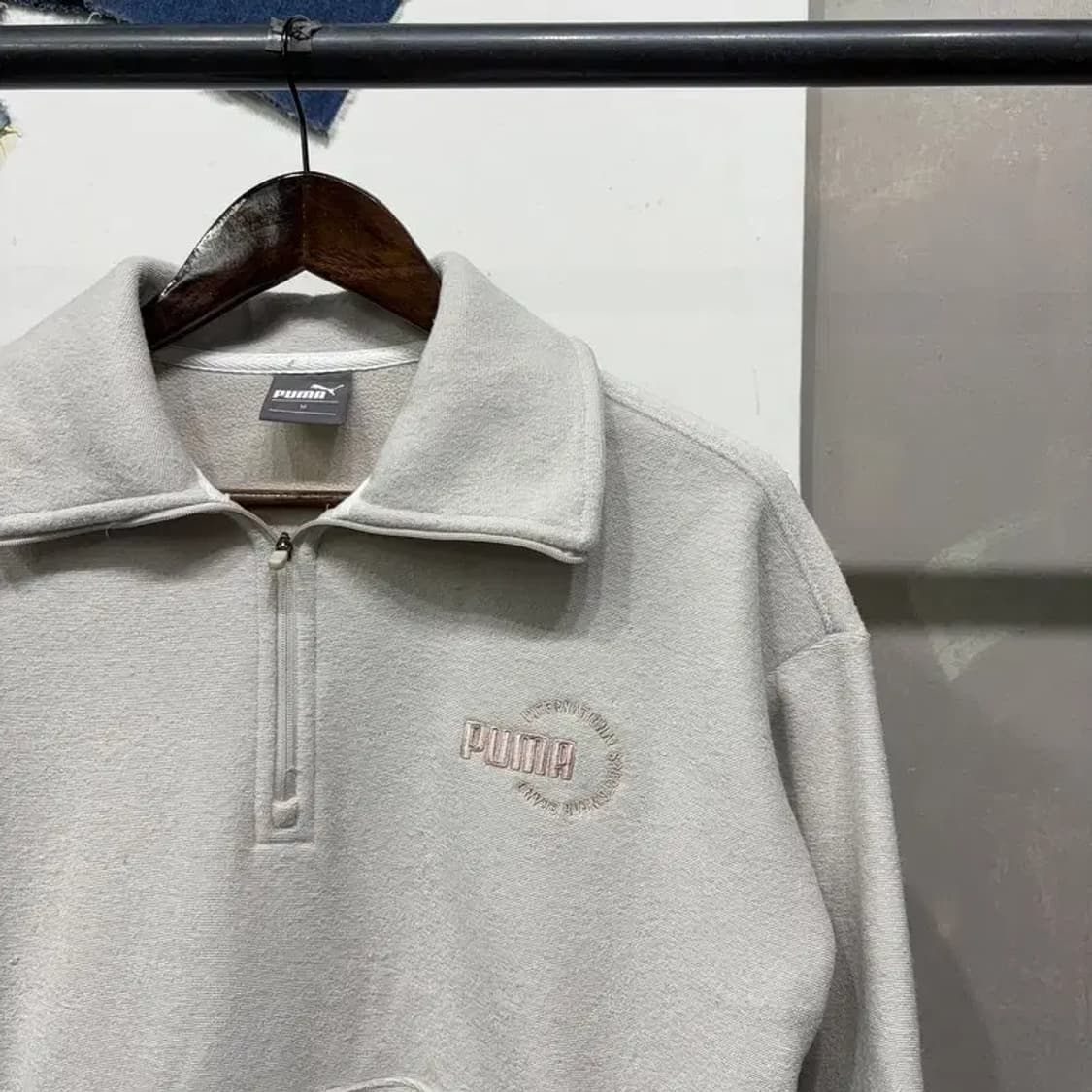 (95) 퓨마 여성 캐주얼 기모 반집업 맨투맨 긴팔 티 상품이미지3