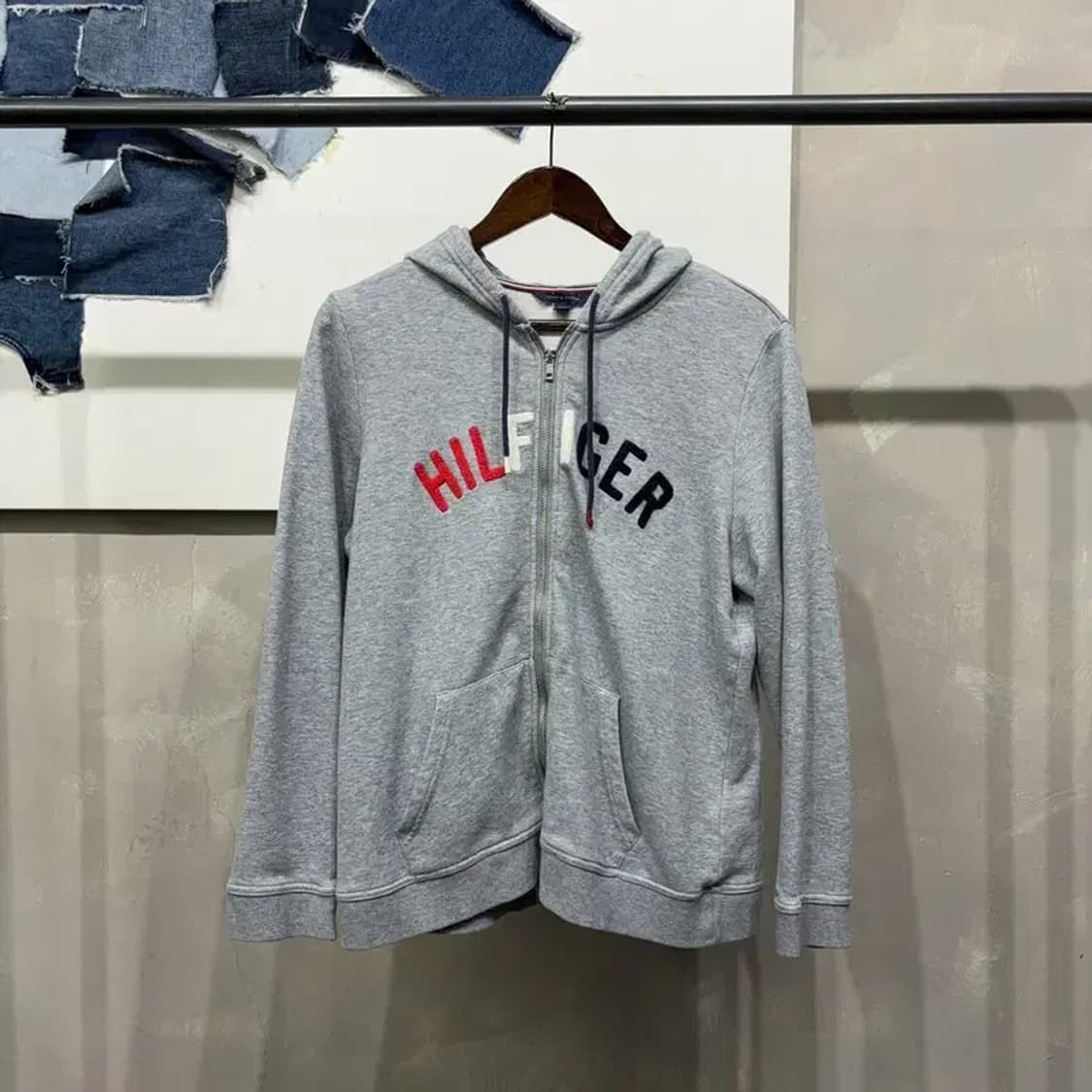 (90) 타미힐피거 여성 캐주얼 자수 후드집업 자켓 상품이미지1