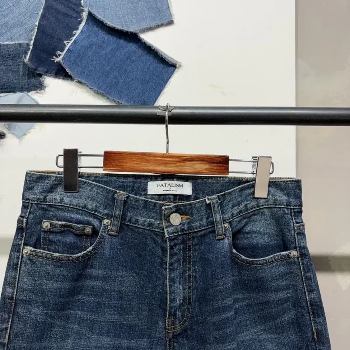 (30인치) 페이탈리즘 캐주얼 워싱 진청바지 데님팬츠 상품이미지2