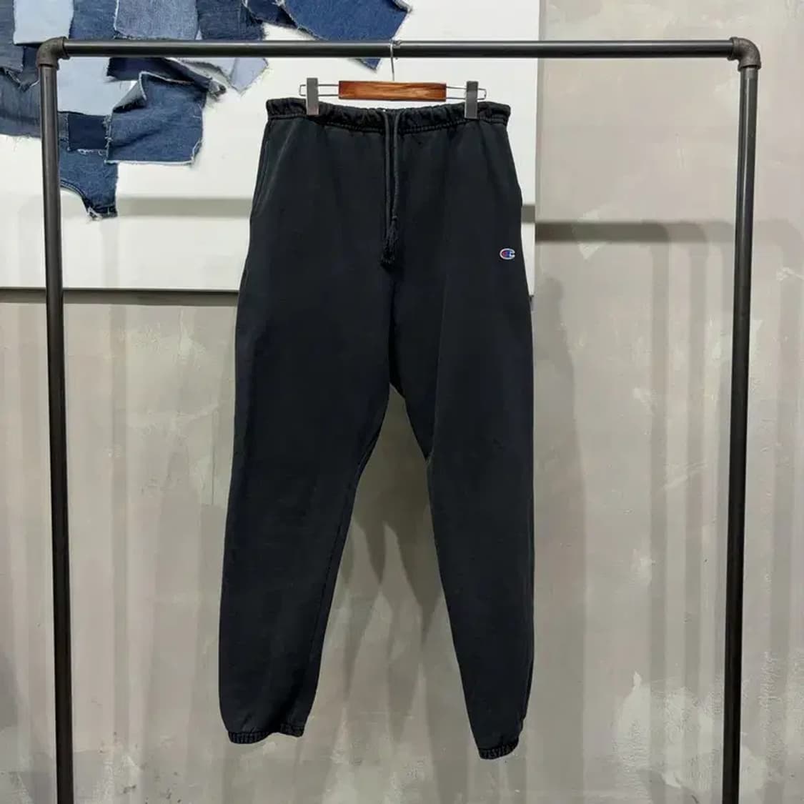 (32~34인치) 챔피온 리버스위브 스트릿 밴딩 기모 조거팬츠 운동바지 상품이미지1