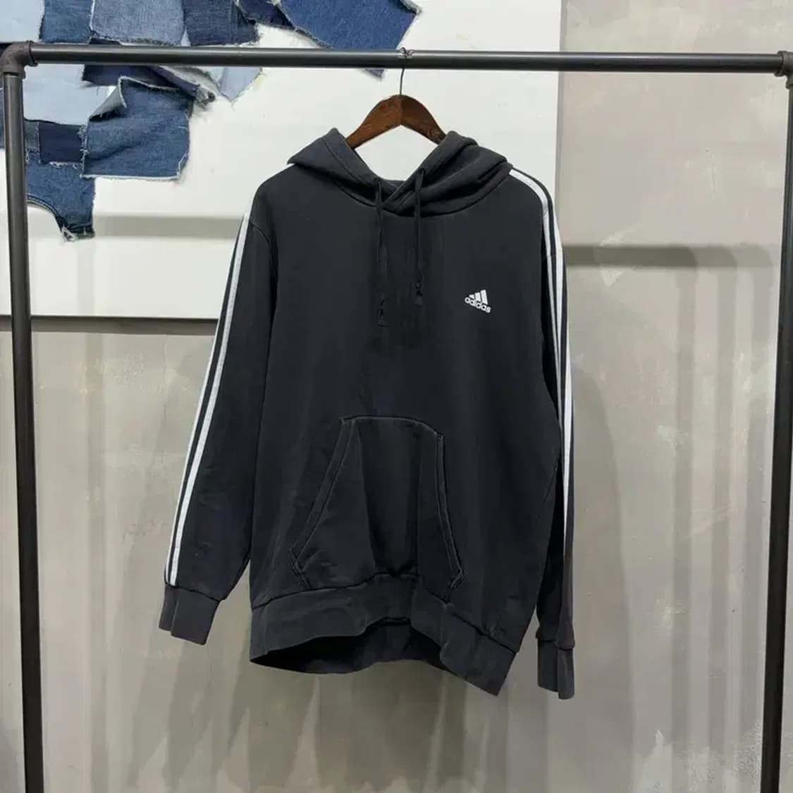 (105) 아디다스 캐주얼 프린팅 기모 후드티 상품이미지1