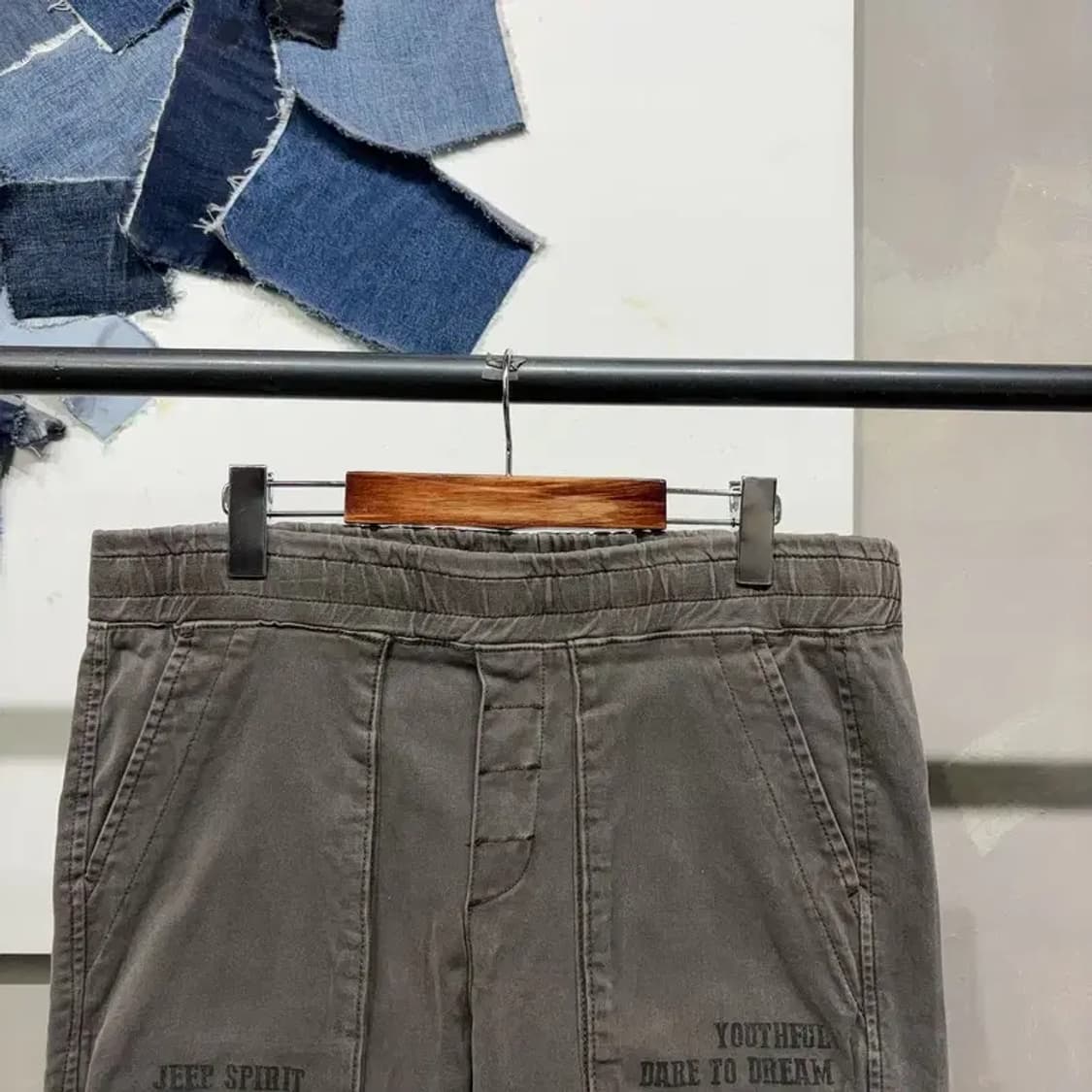 (32~34인치) 지프 밀리터리 밴딩 프린팅 퍼티그팬츠 바지 상품이미지2