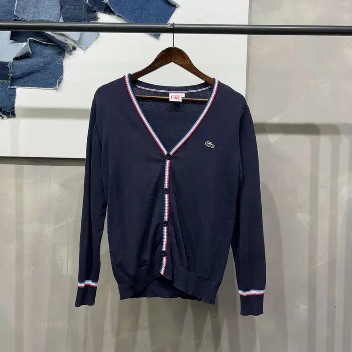 (95) 라코스테 여성 캐주얼 자수 니트 가디건 상품이미지1