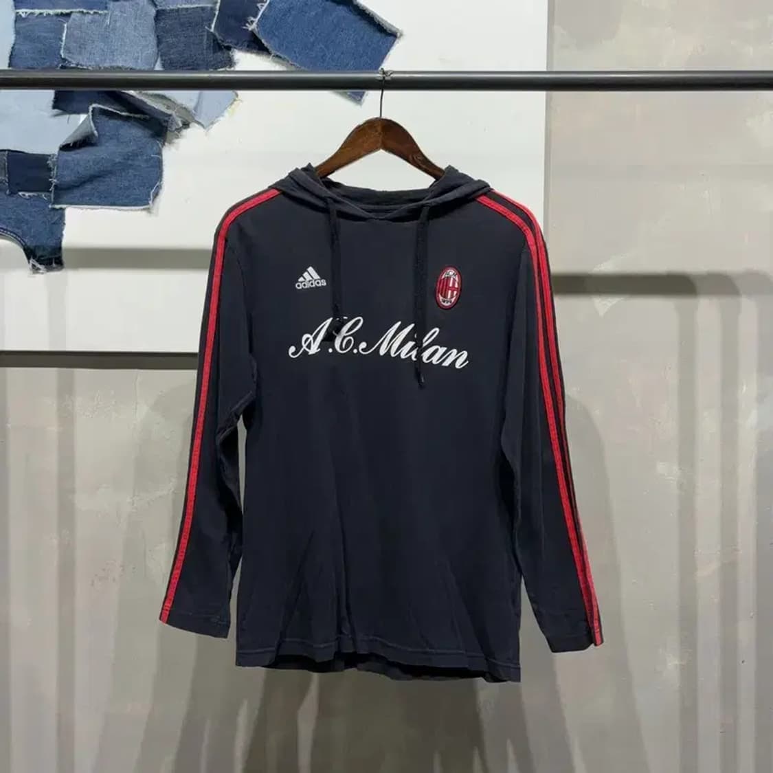 (95) 아디다스 AC밀란 축구 프린팅 후드티 상품이미지1