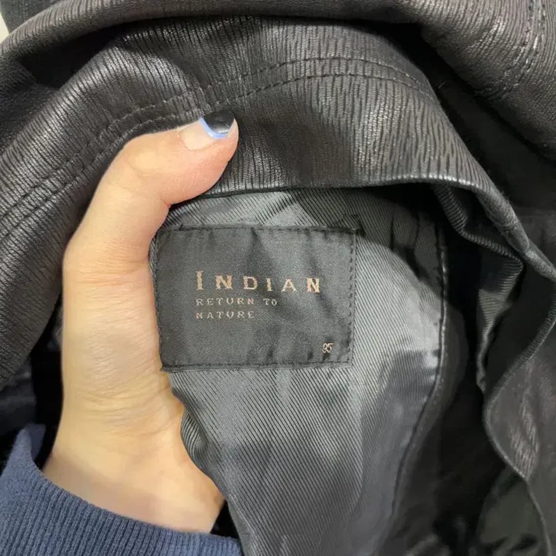 (95) 인디안 캐주얼 빈티지 양가죽 싱글 라이더 자켓 상품이미지5