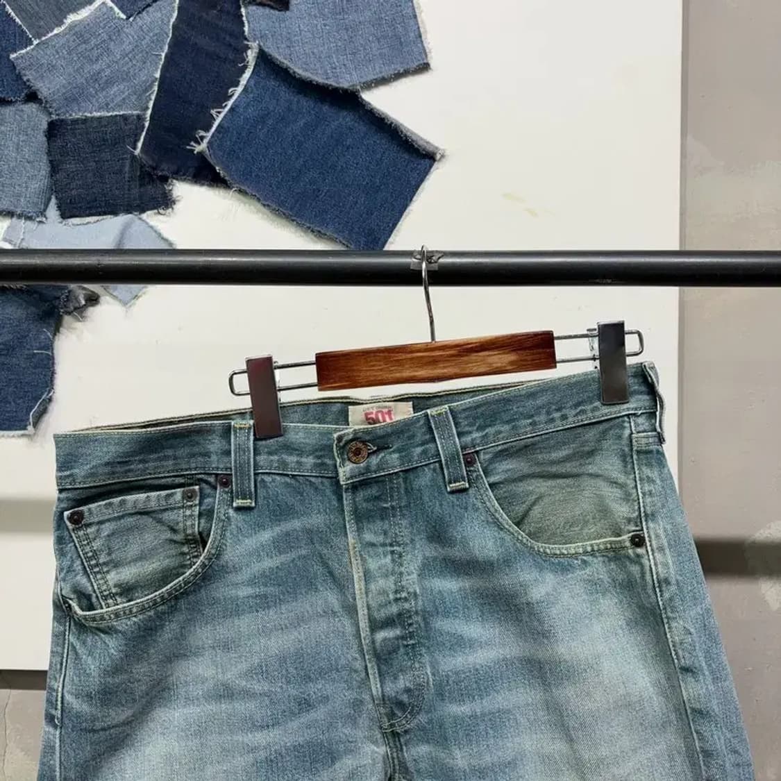 (34인치) 리바이스 501 빈티지 블랭크탭 워싱 청바지 데님팬츠 상품이미지2