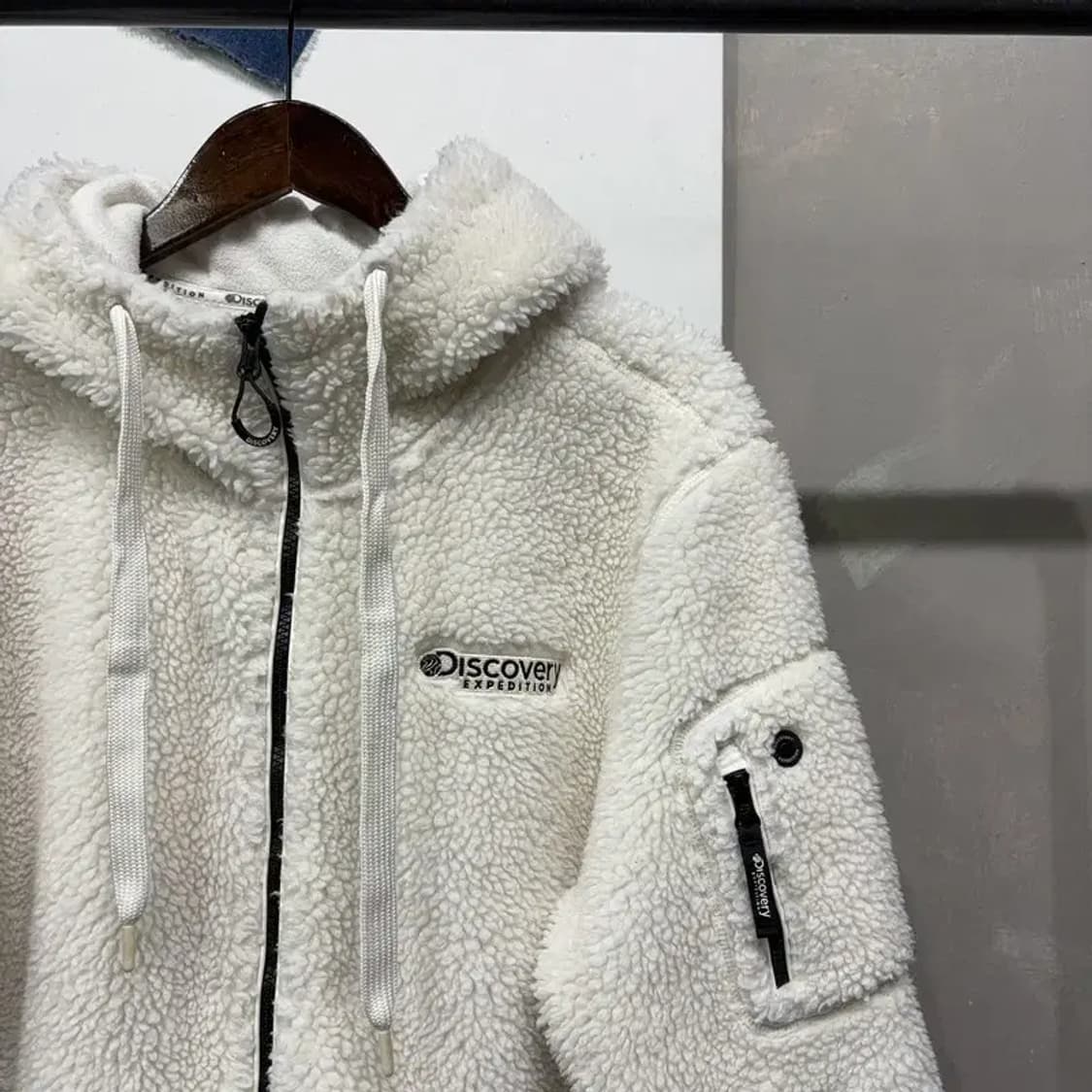 (95) 디스커버리 여성 캐주얼 뽀글이 투웨이 롱 후리스 자켓 상품이미지3