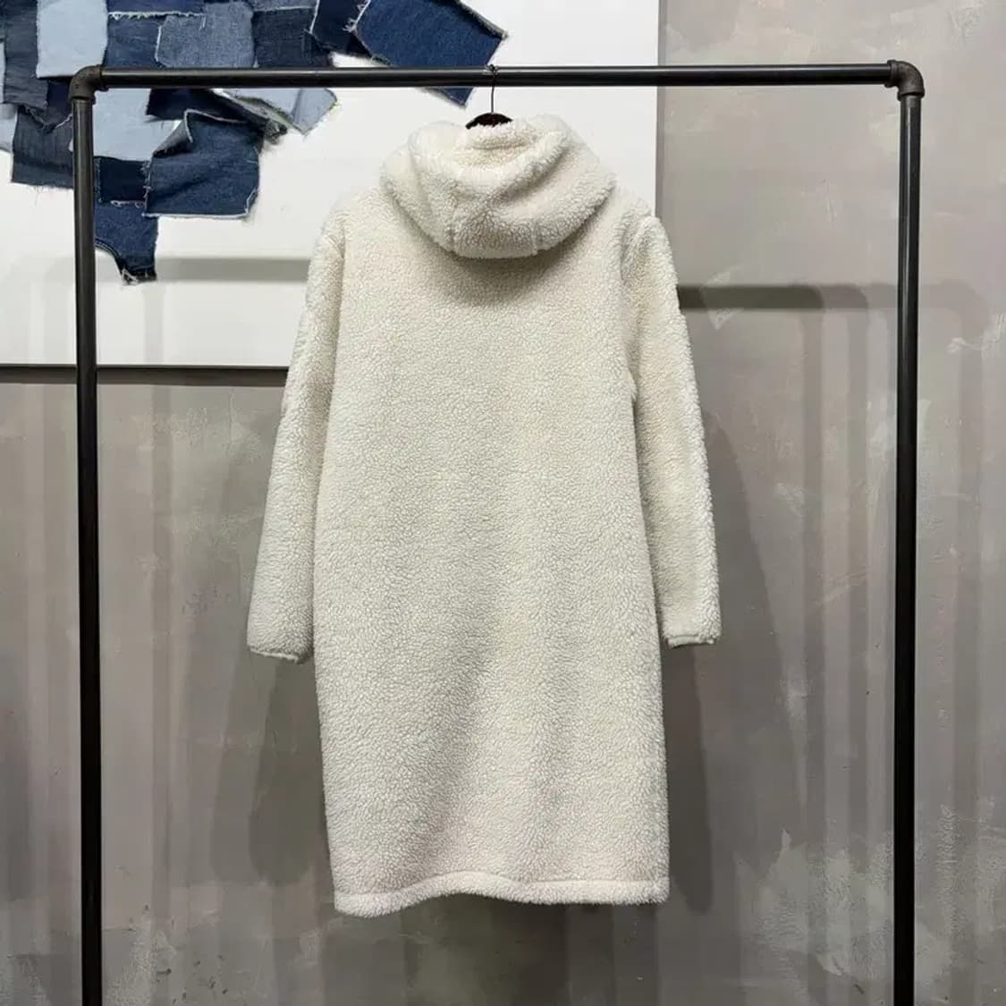 (95) 디스커버리 여성 캐주얼 뽀글이 투웨이 롱 후리스 자켓 상품이미지4