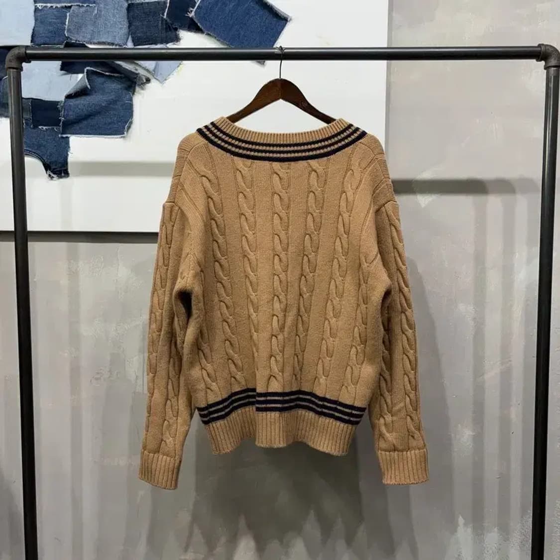 (100) 마르디메크르디 여성 케이블 꽈배기 캐시미어 니트 상품이미지4