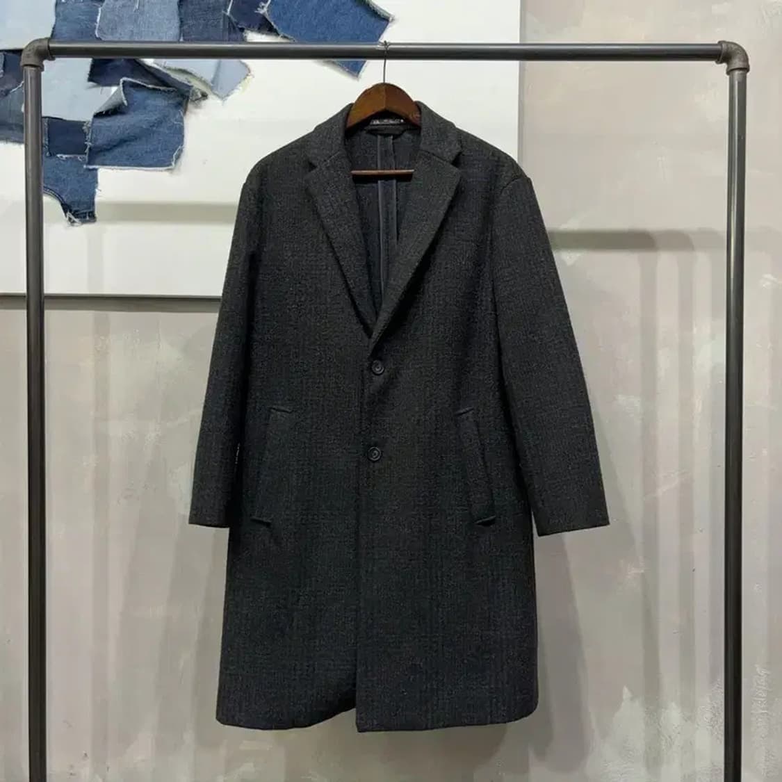 (105) 자라 ZARA  캐주얼 클래식 모직 싱글 롱 코트 상품이미지1