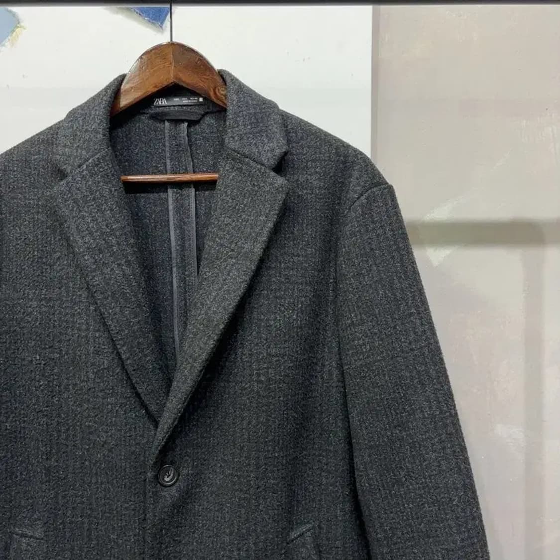 (105) 자라 ZARA  캐주얼 클래식 모직 싱글 롱 코트 상품이미지3