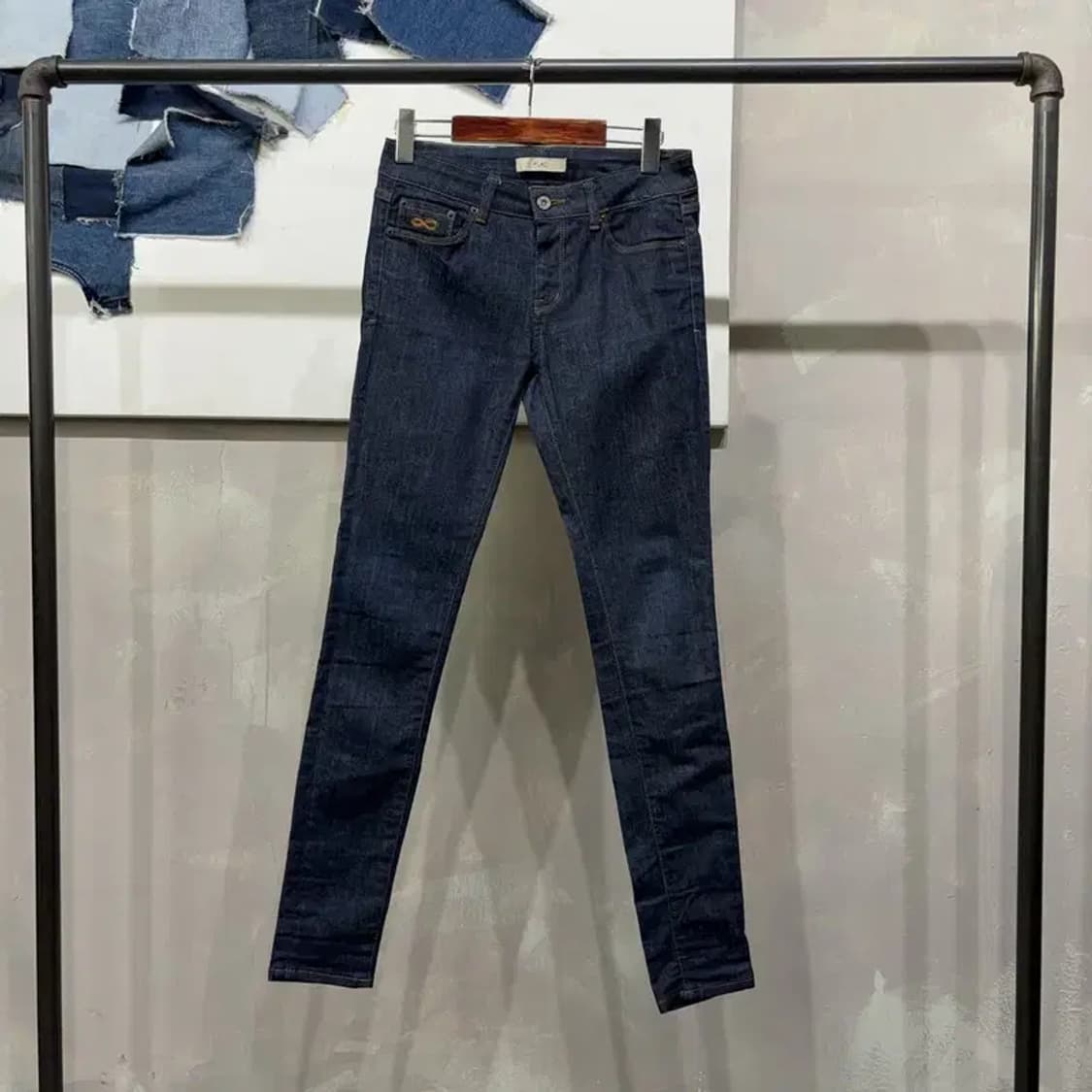 (27인치) 플랙진 여성 캐주얼 스판 생지 진청바지 데님팬츠 상품이미지1