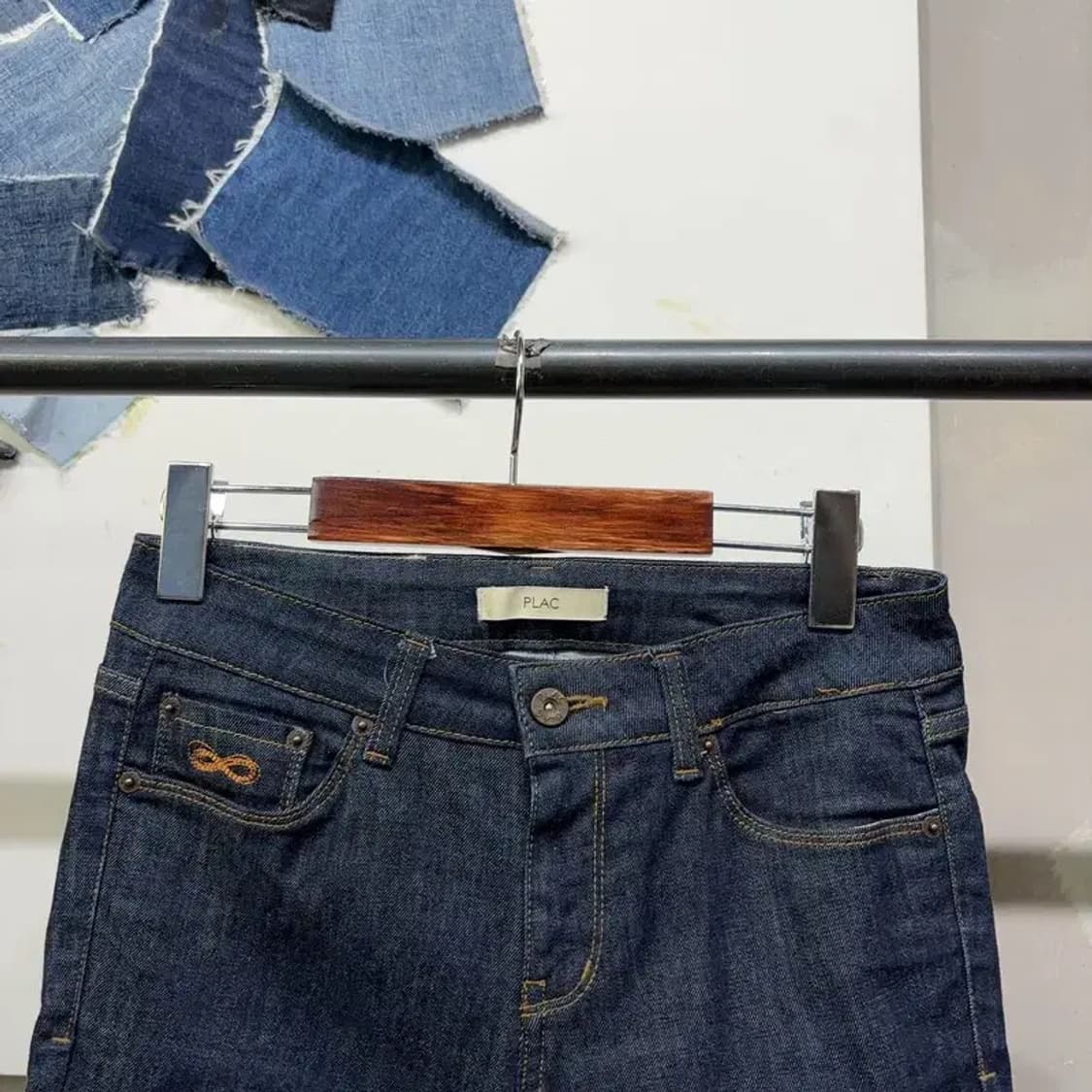 (27인치) 플랙진 여성 캐주얼 스판 생지 진청바지 데님팬츠 상품이미지2