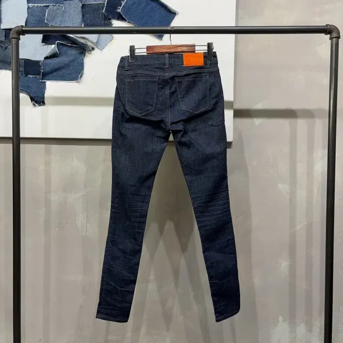 (27인치) 플랙진 여성 캐주얼 스판 생지 진청바지 데님팬츠 상품이미지3