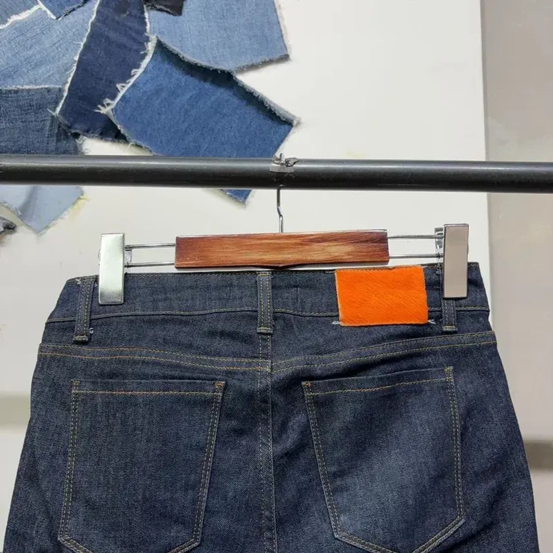 (27인치) 플랙진 여성 캐주얼 스판 생지 진청바지 데님팬츠 상품이미지4