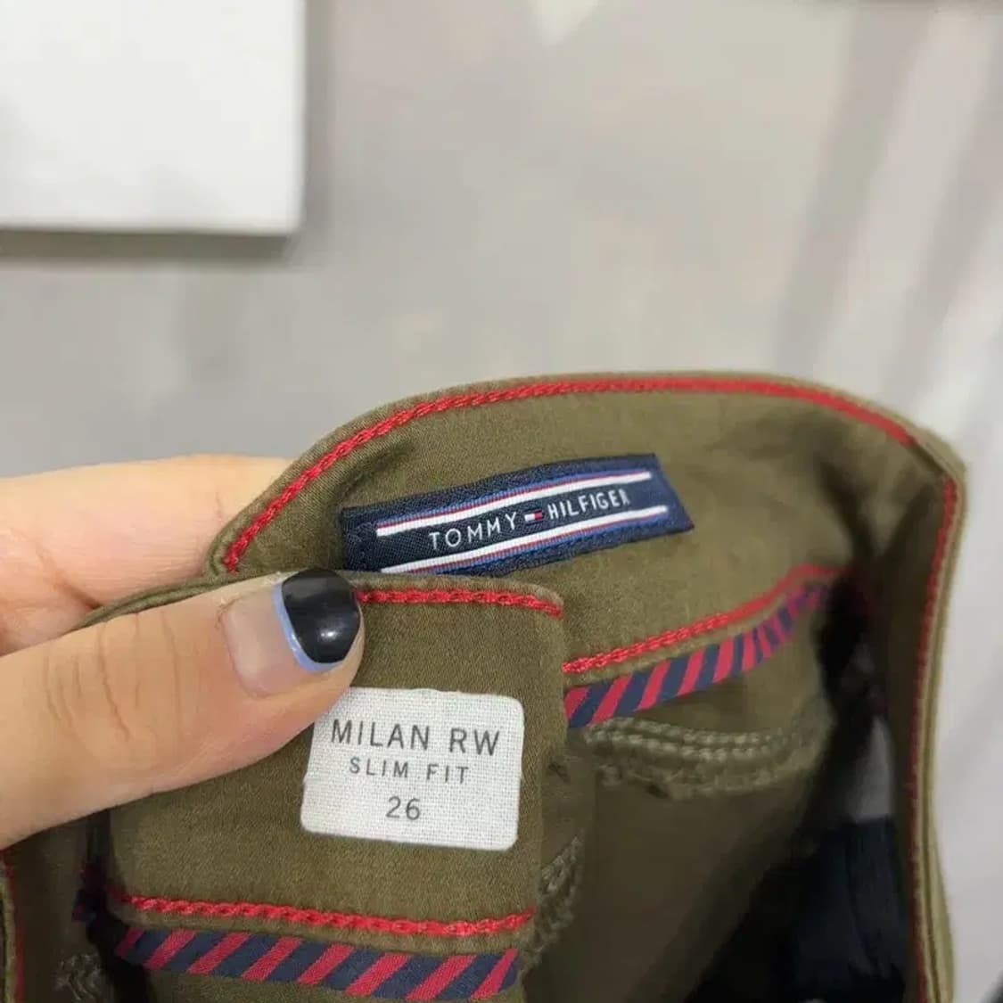 (26인치) 타미힐피거 여성 캐주얼 슬림핏 코튼팬츠 바지 상품이미지5