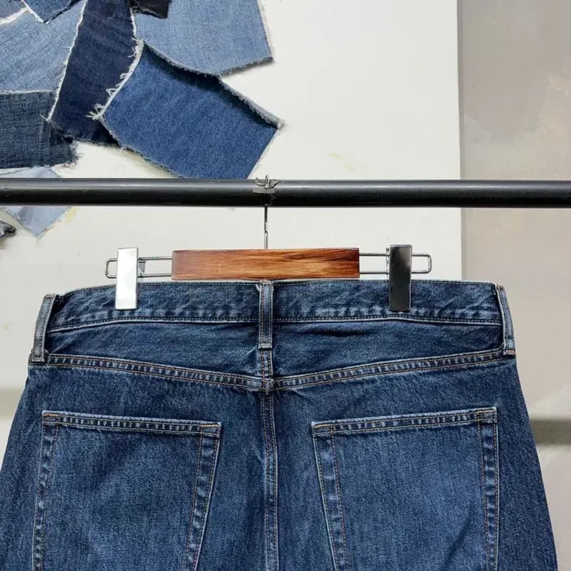 (35인치) 유니클로 빈티지 워싱 진청바지 데님팬츠 상품이미지4