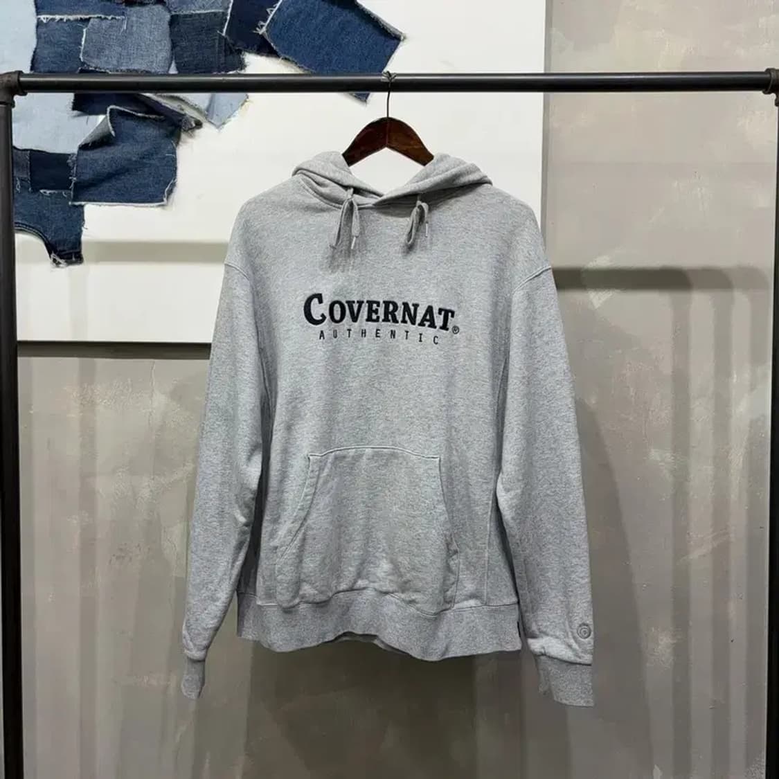 (95) 커버낫 스트릿 캐주얼 자수 로고 후드티 상품이미지1