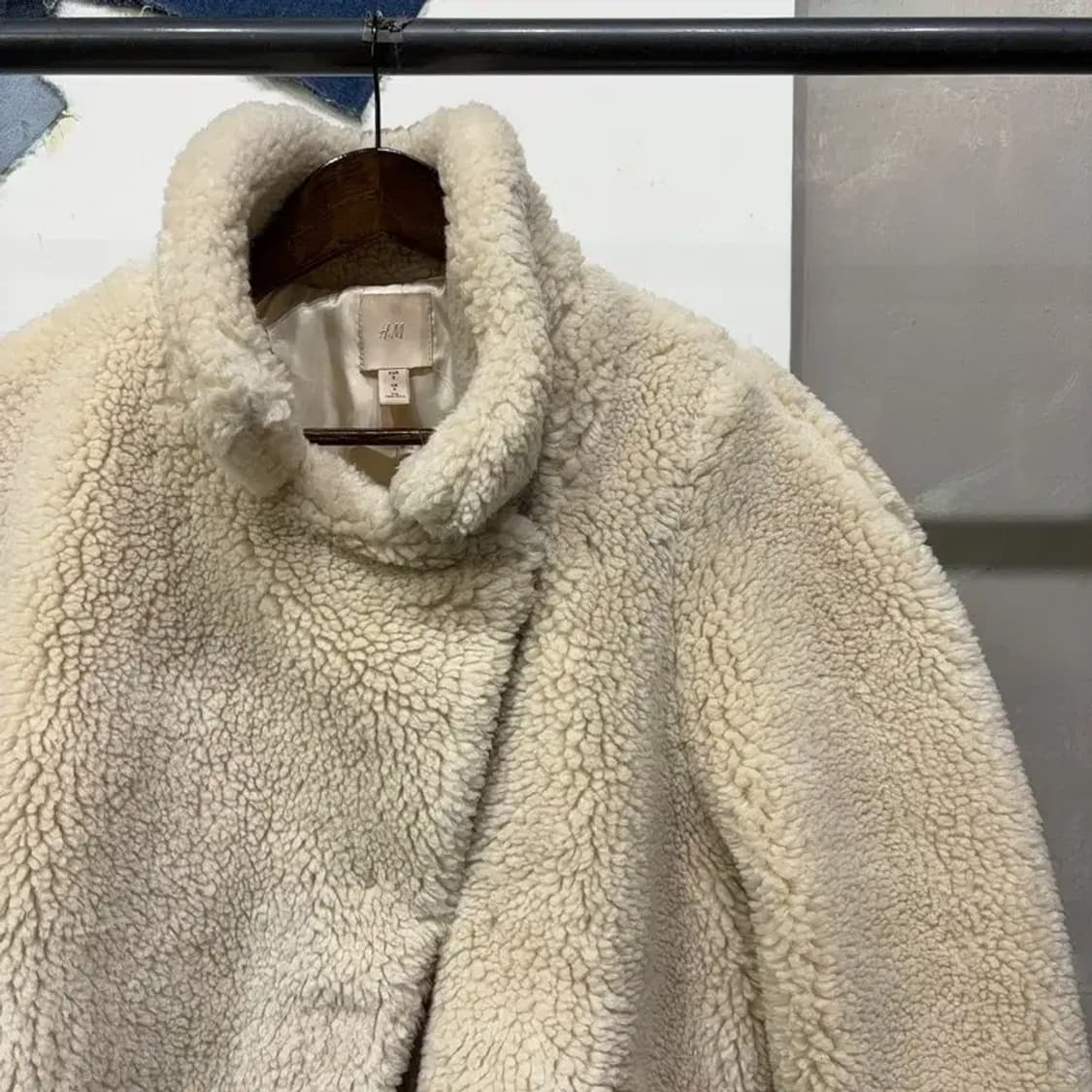 (90) H.M 흐앤므 여성 캐주얼 양털 뽀글이 후리스 자켓 상품이미지3