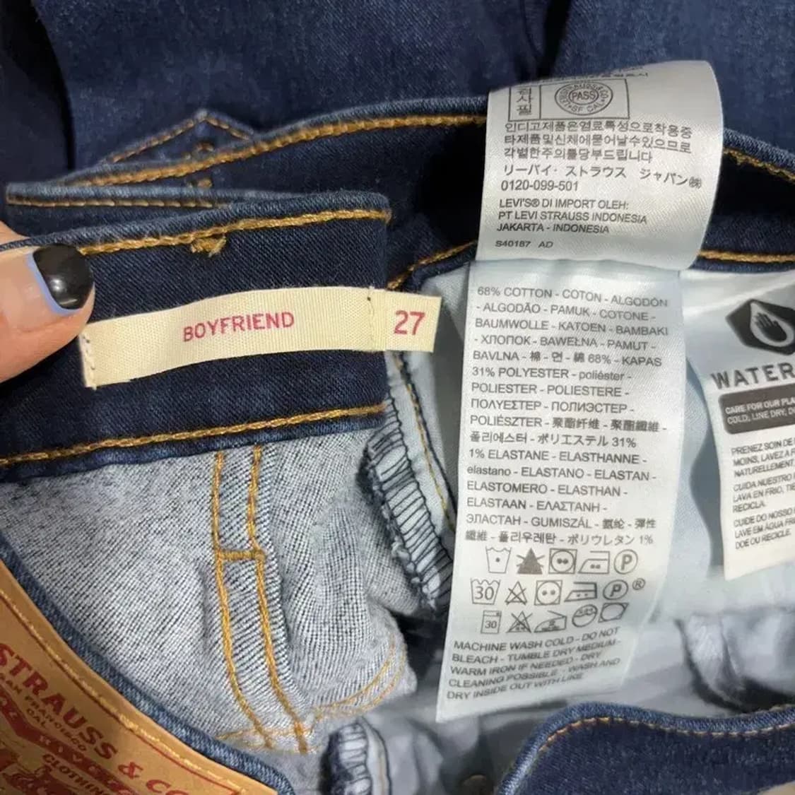 (27인치) 리바이스 여성 보이프렌드핏 스판 진청바지 데님팬츠 상품이미지5
