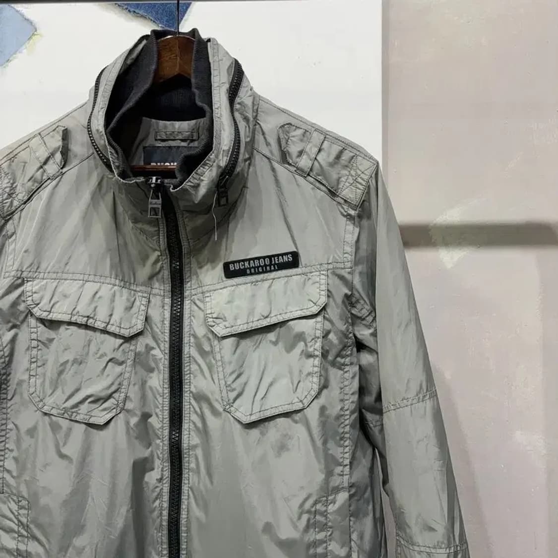 (105) 버커루 밀리터리 스트릿 바람막이 블루종 자켓 상품이미지3