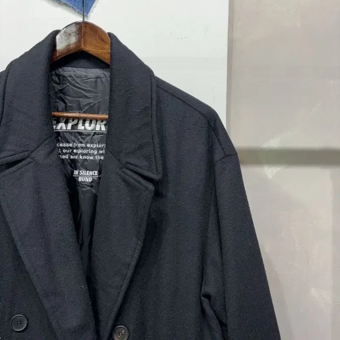 (100) 인사일런스 캐주얼 울 더블버튼 롱코트 상품이미지3