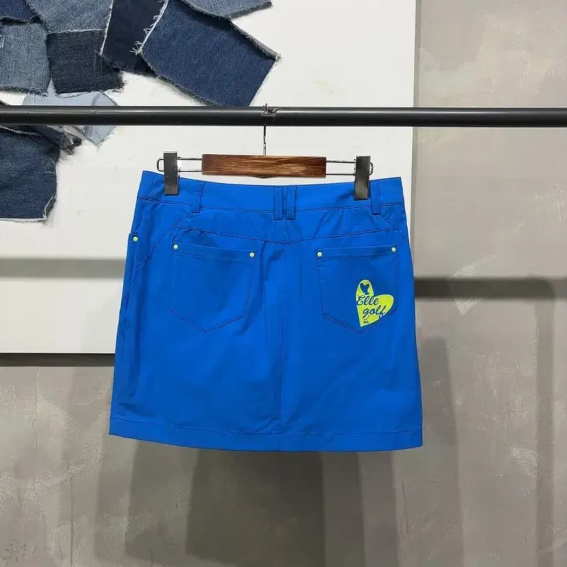 (27인치) 엘르 여성 골프 프린팅 미니스커트 치마 상품이미지3