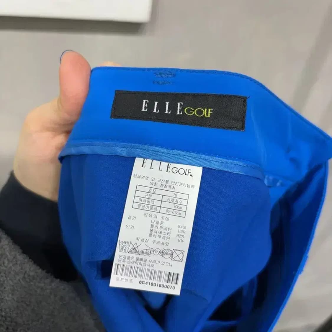 (27인치) 엘르 여성 골프 프린팅 미니스커트 치마 상품이미지5