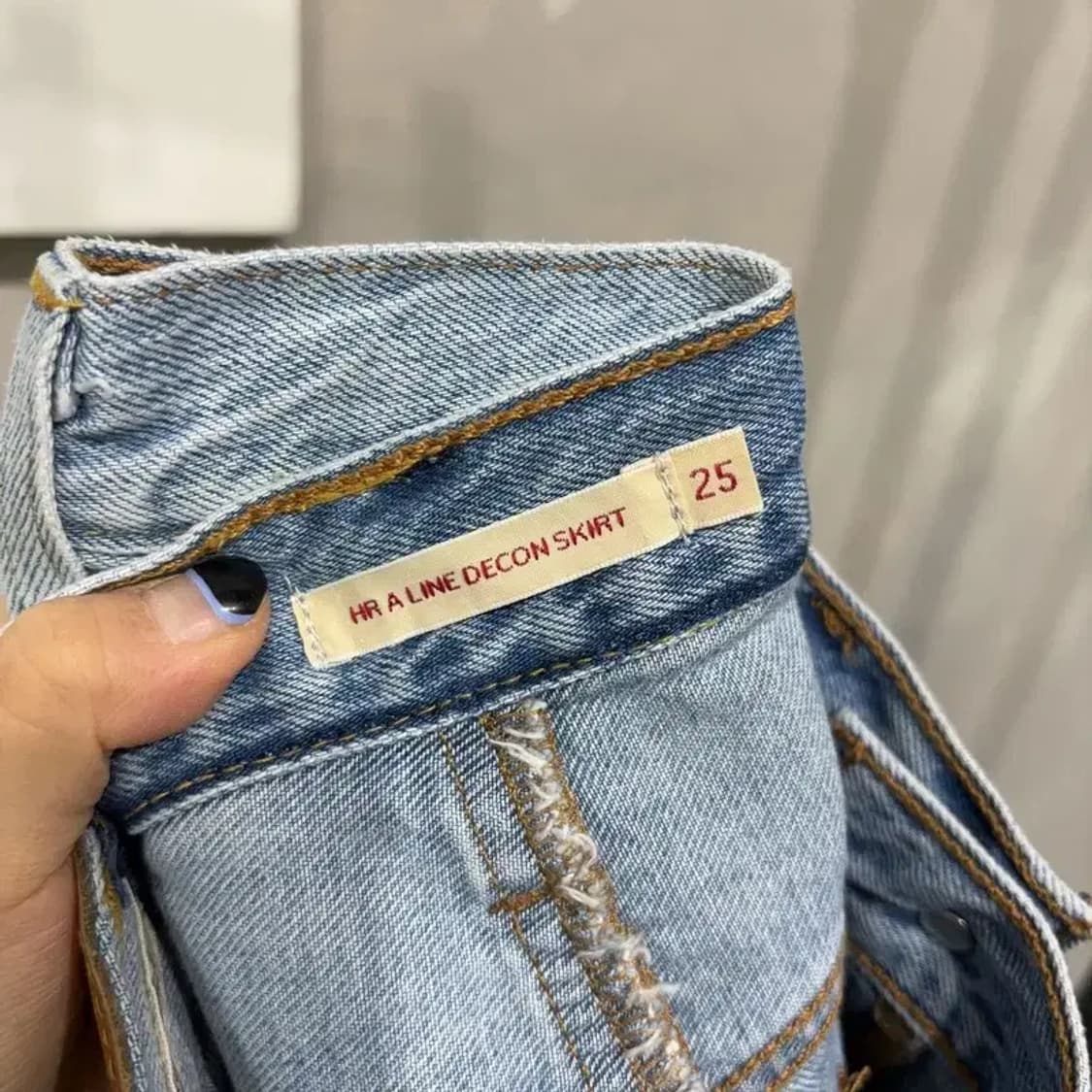 (25인치) 리바이스 빅E 여성 캐주얼 A라인 데님 청스커트 치마 상품이미지6