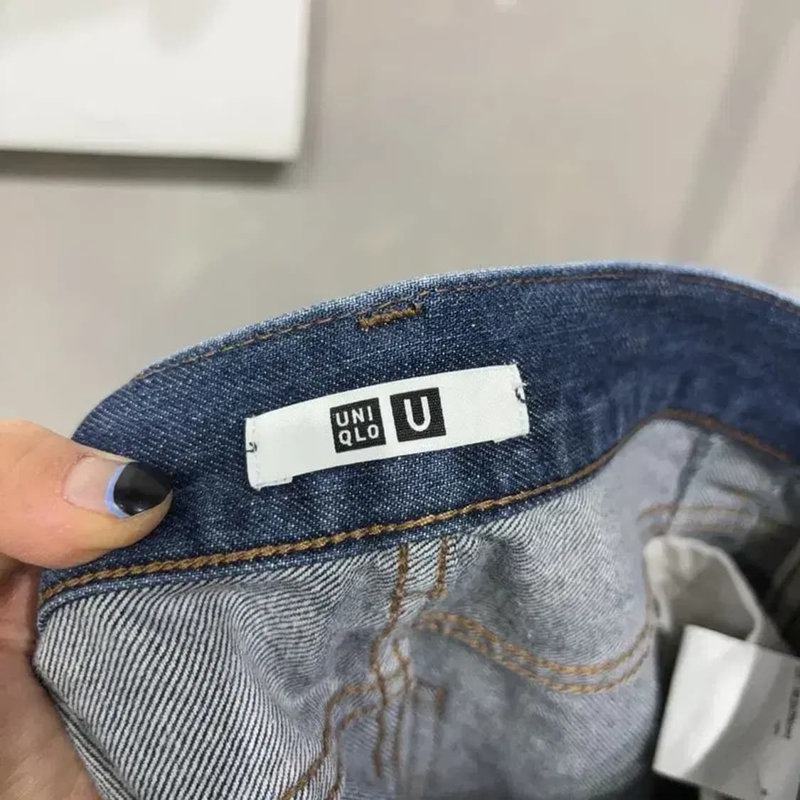 (24인치) 유니클로U 여성 캐주얼 커브드 청바지 데님팬츠 상품이미지5