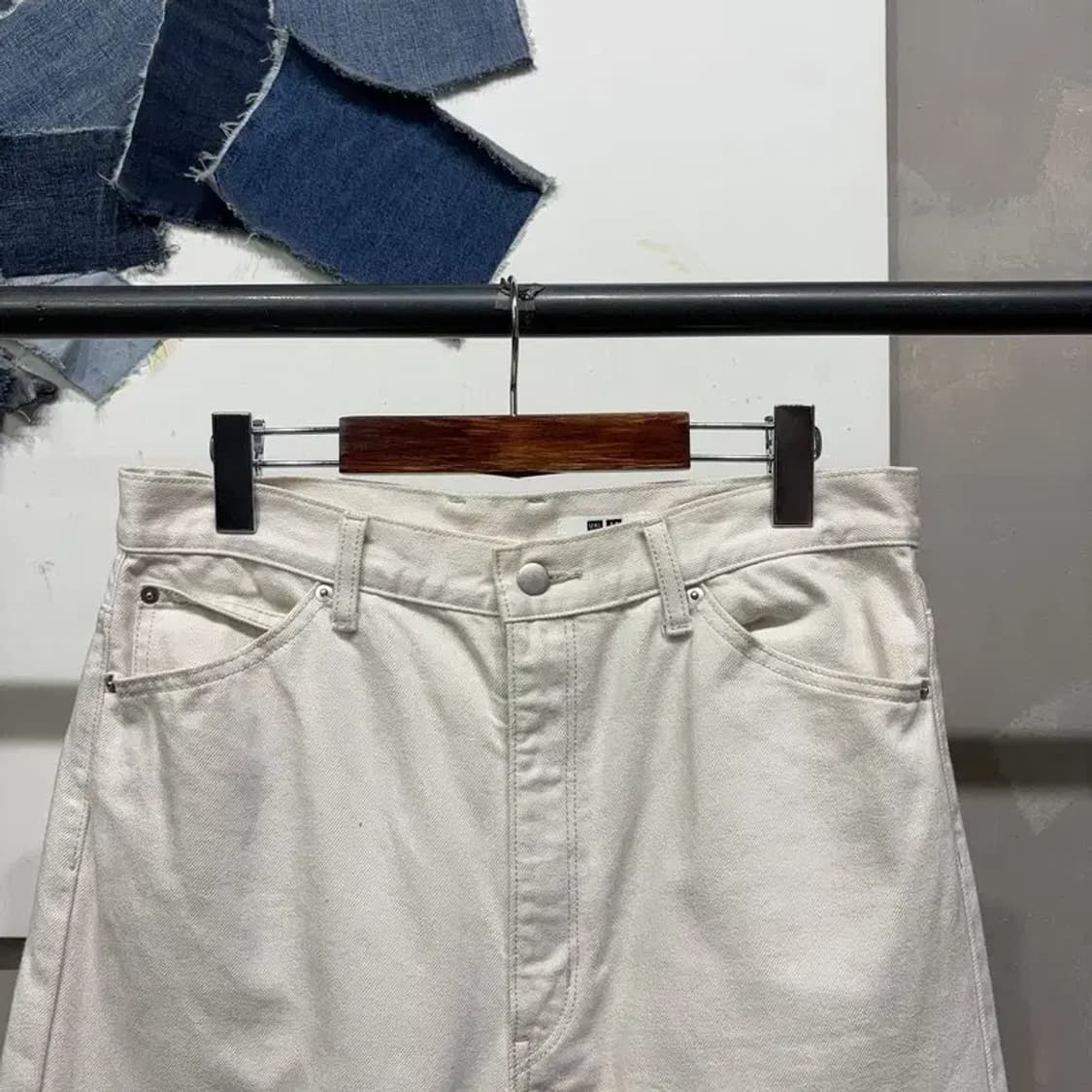 (29인치) 유니클로U 캐주얼 크림진 청바지 상품이미지2