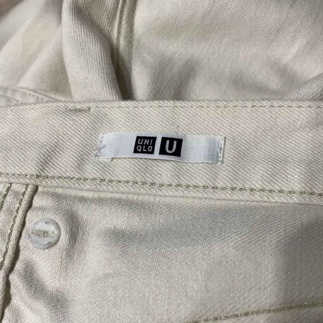 (29인치) 유니클로U 캐주얼 크림진 청바지 상품이미지5