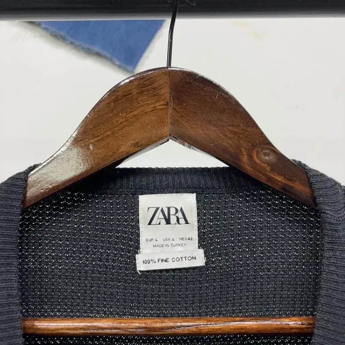 (100) 자라 ZARA 캐주얼 와플 라운드 긴팔티 상품이미지2