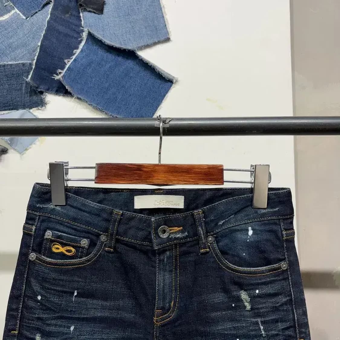 (25인치) 플랙진 여성 캐주얼 스판 워싱 진청바지 데님팬츠 상품이미지2