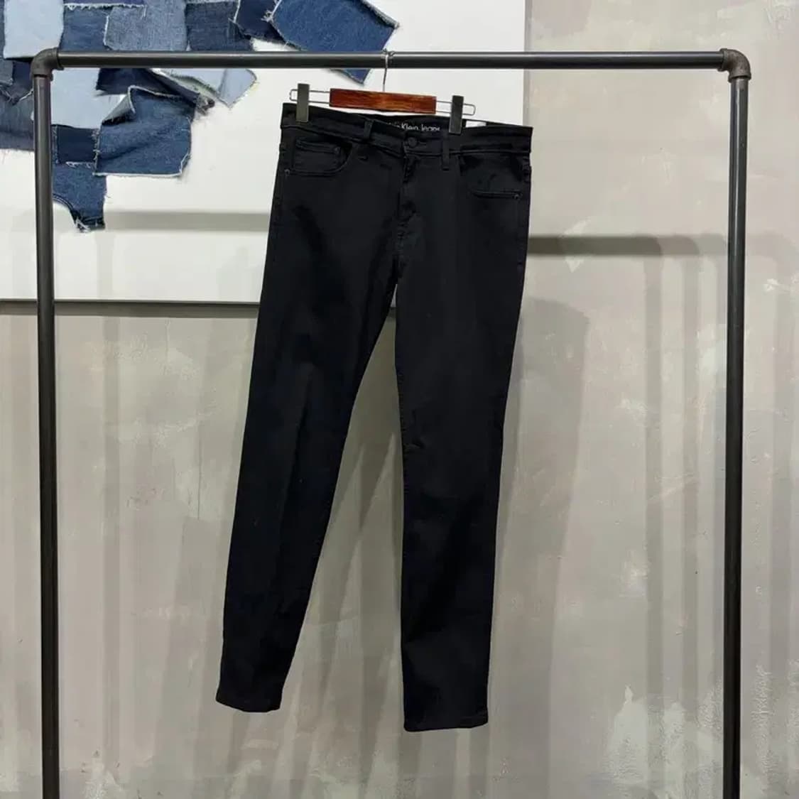 (32인치) 캘빈클라인 CK 캐주얼 스판 블랙진 흑청바지 상품이미지1