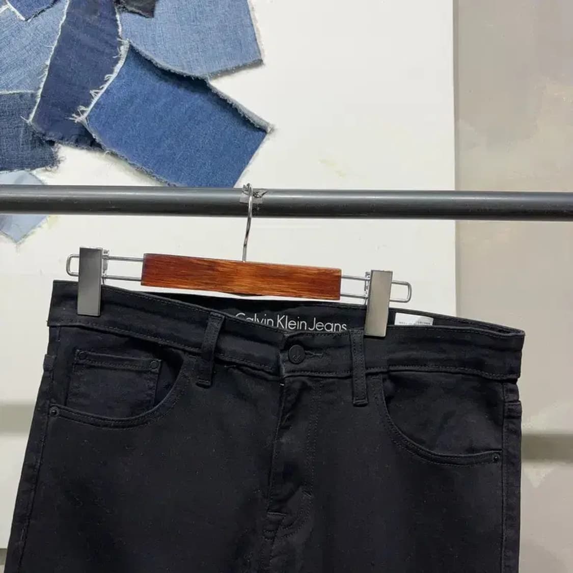 (32인치) 캘빈클라인 CK 캐주얼 스판 블랙진 흑청바지 상품이미지3