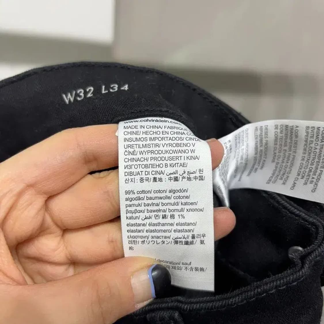 (32인치) 캘빈클라인 CK 캐주얼 스판 블랙진 흑청바지 상품이미지6