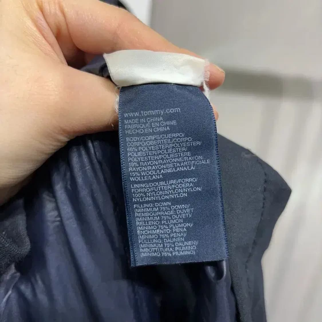 (95) 타미힐피거 캐주얼 울 네이비 하프 패딩 점퍼 상품이미지5