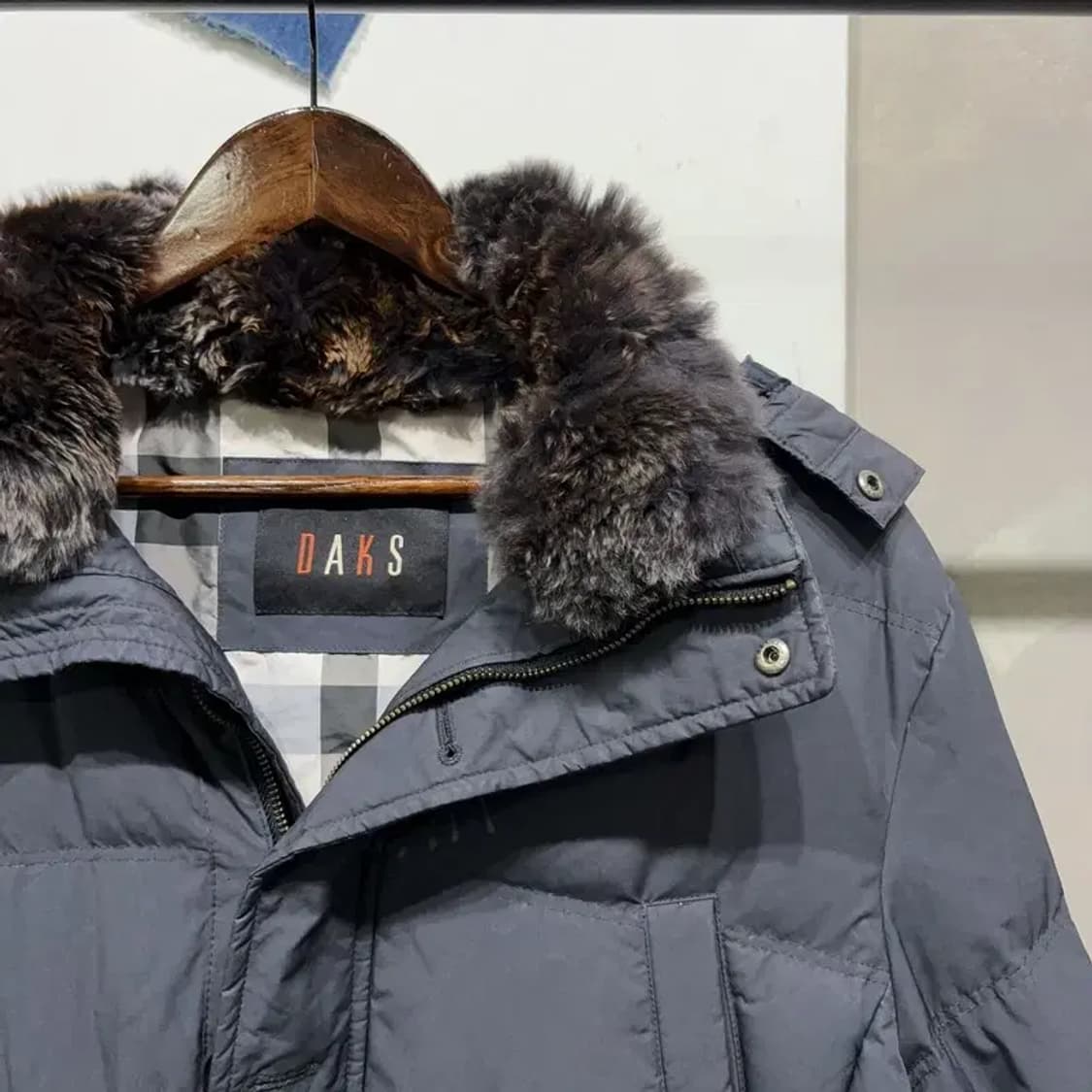 (100) 닥스 커위털 구스다운 거위털 렉스털 후드 하프 패딩 상품이미지3