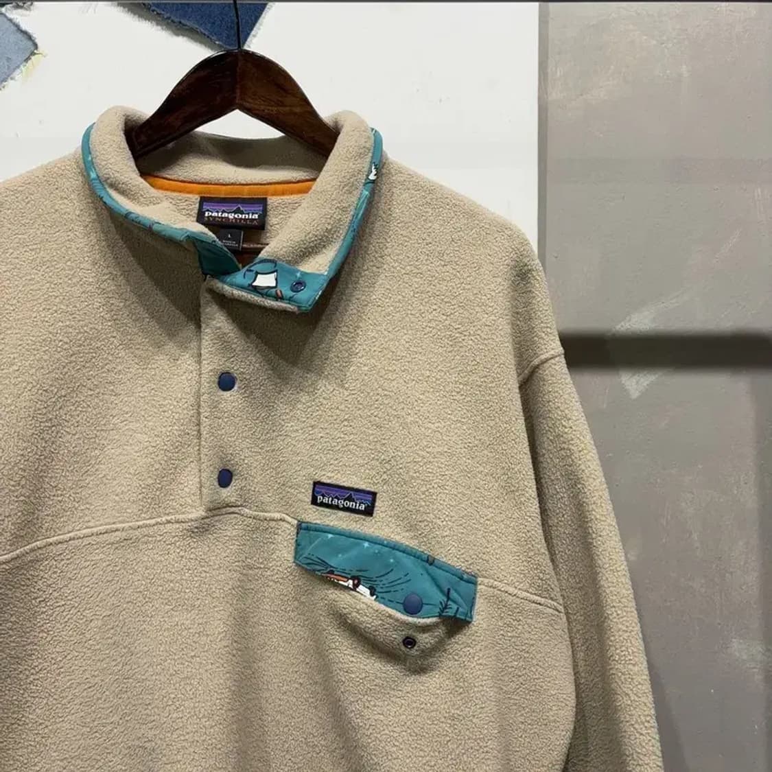 (100) 파타고니아 신칠라 반집업 후리스 맨투맨 긴팔 티 상품이미지3