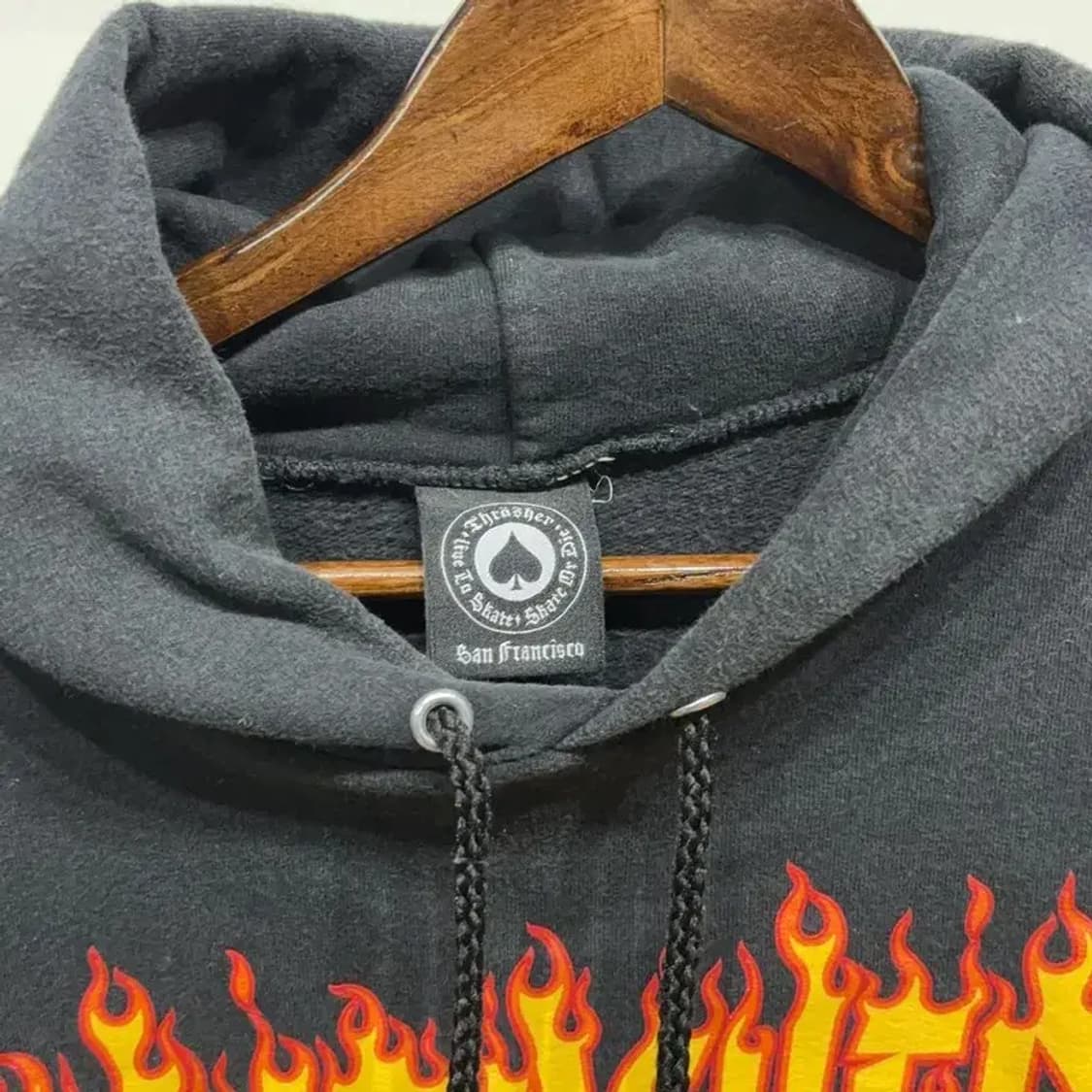 (105) 트래셔 스트릿 캐주얼 빅로고 기모 후드티 상품이미지2