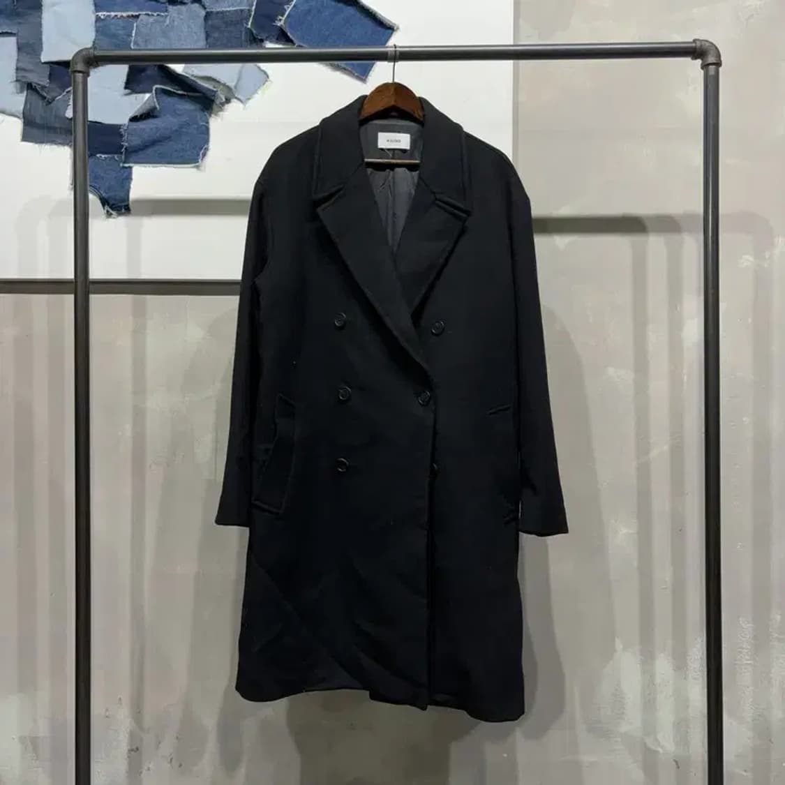 (105) 인사일런스 캐주얼 스트릿 캐시미어 더블버튼 롱 코트 상품이미지1