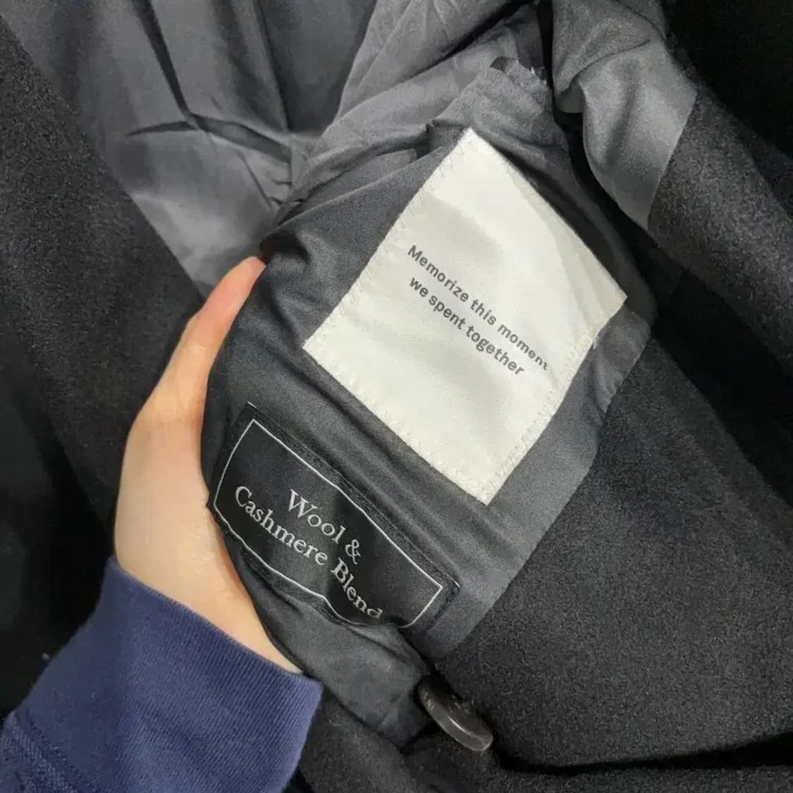 (105) 인사일런스 캐주얼 스트릿 캐시미어 더블버튼 롱 코트 상품이미지5