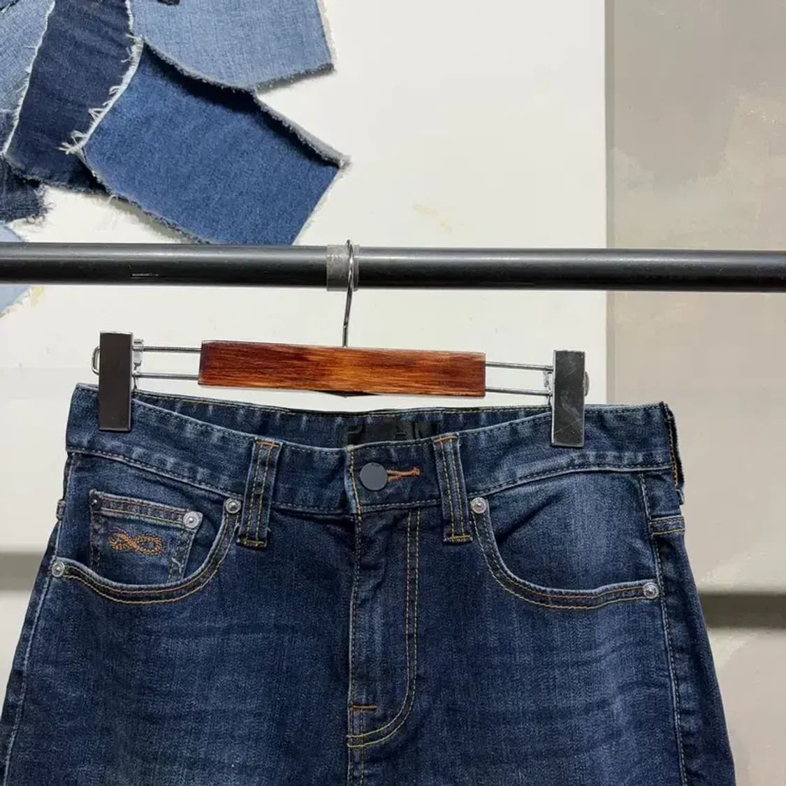 (29인치) 플랙진 여성 스판 워싱 진청바지 데님팬츠 상품이미지2