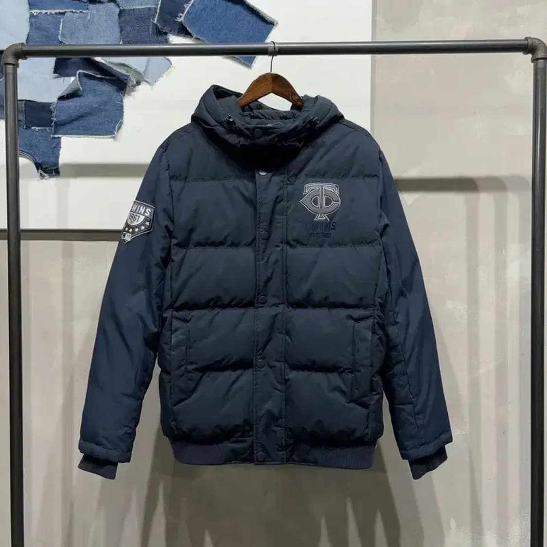 (110) MLB 트윈스 야구 덕다운 오리털 후드 패딩 점퍼 상품이미지1
