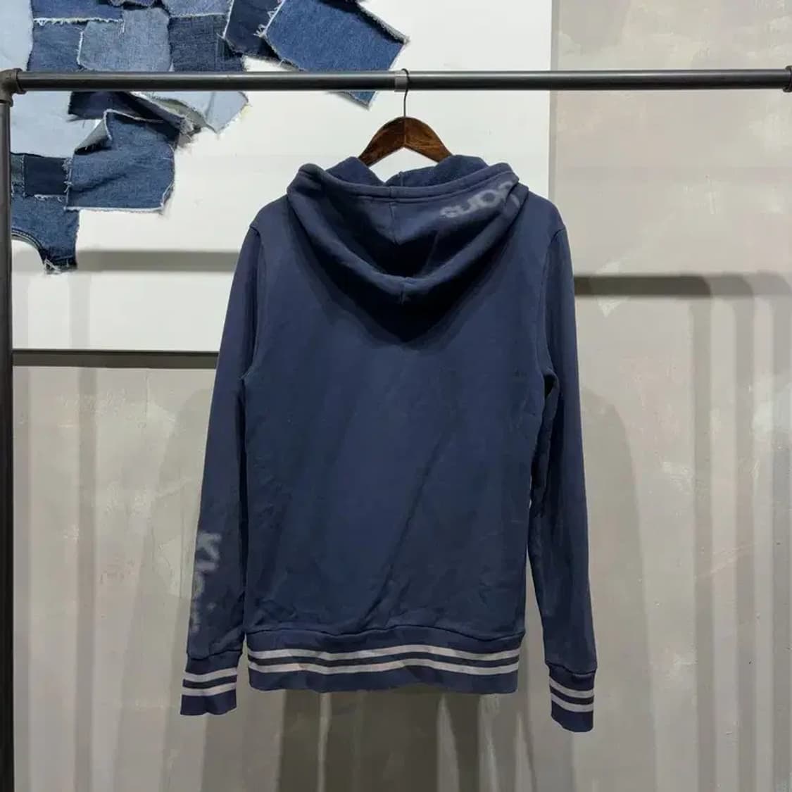 (100) 캘빈클라인 CK 캐주얼 기모 프린팅 네이비 후드집업 자켓 상품이미지4