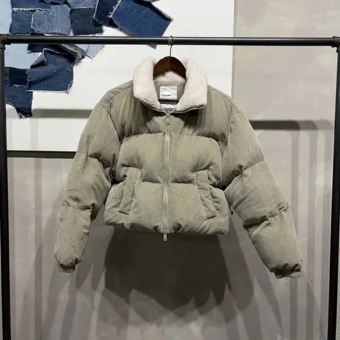 (85) 코드그라피 여성 캐주얼 후리스 코듀로이 패딩 상품이미지1